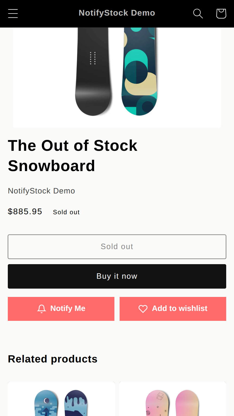 NotifyStock storefront widgets on mobile for preorder and demand capture.