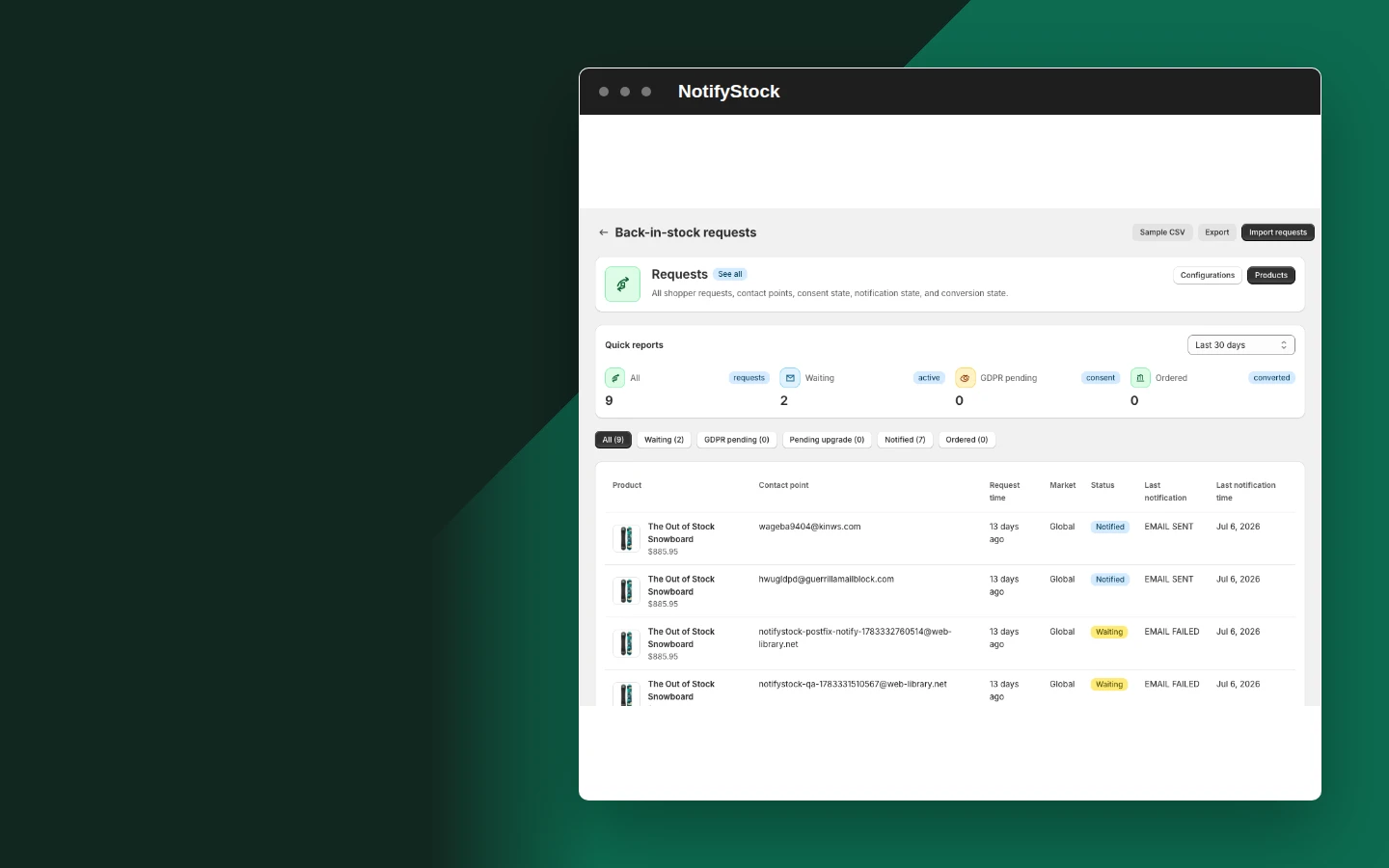 Capture complete restock requests in NotifyStock