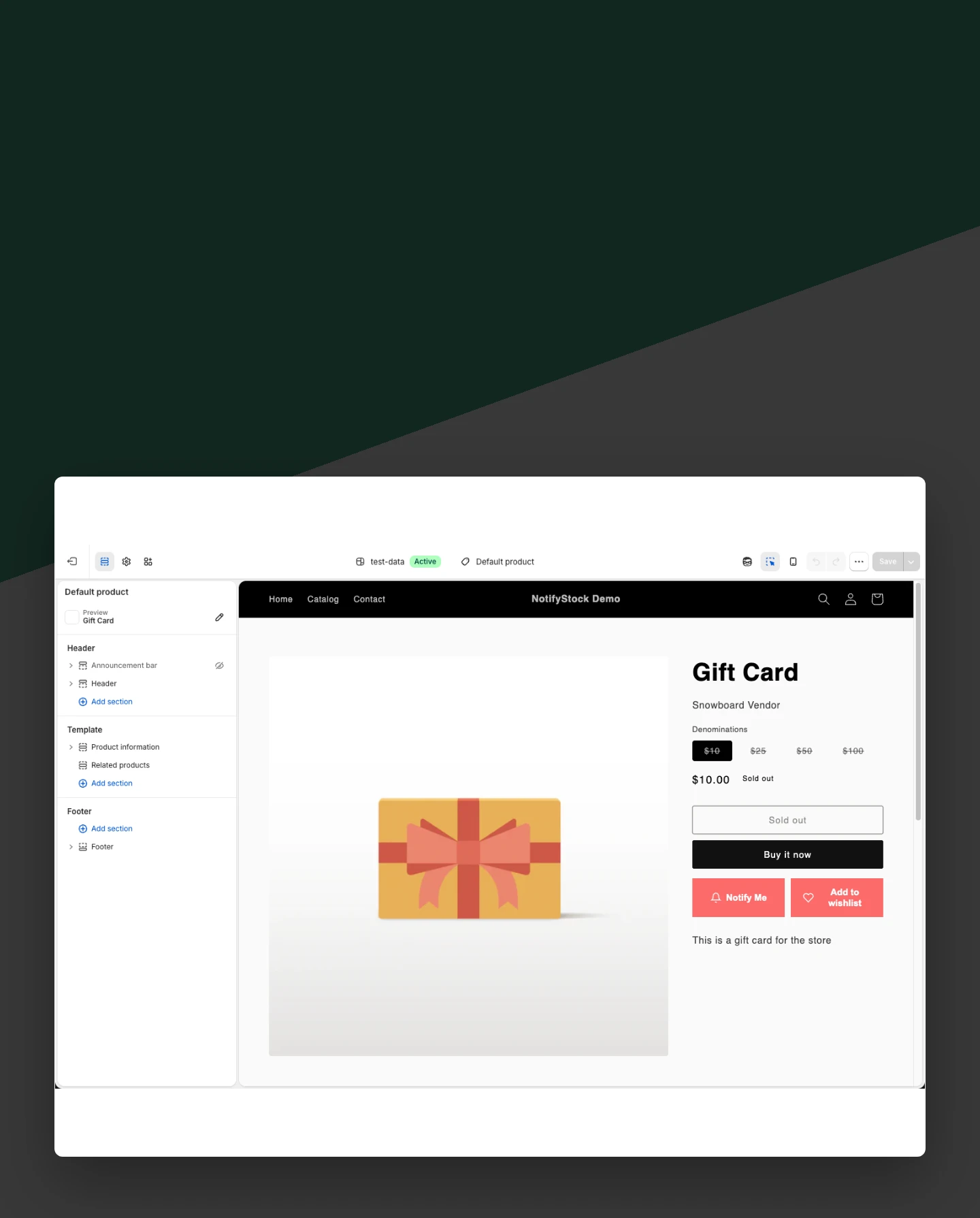 Add Notify Me mobile view