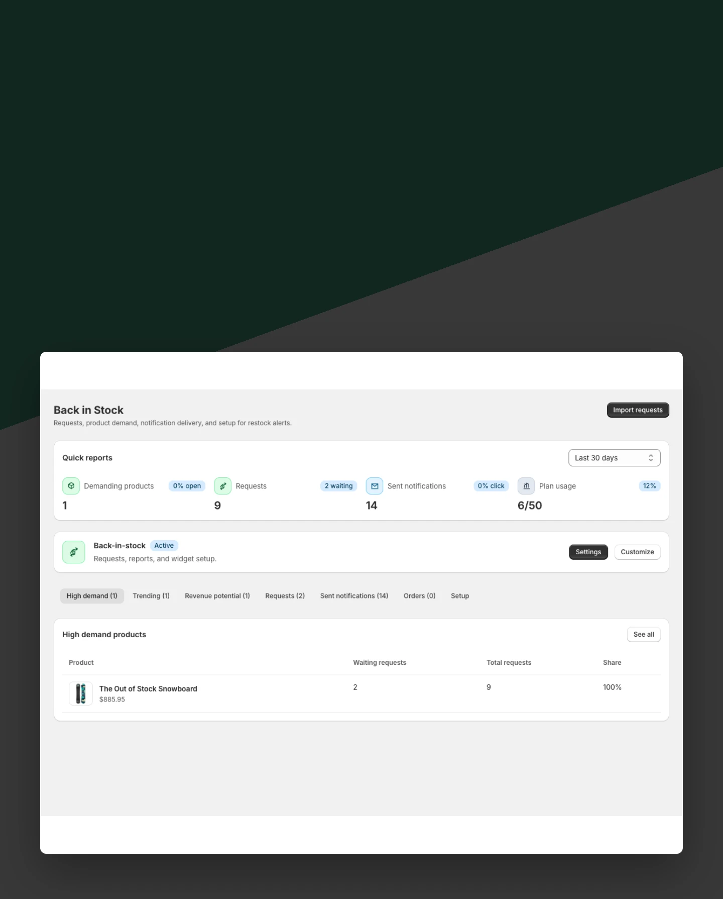 Responsive storefront mobile view