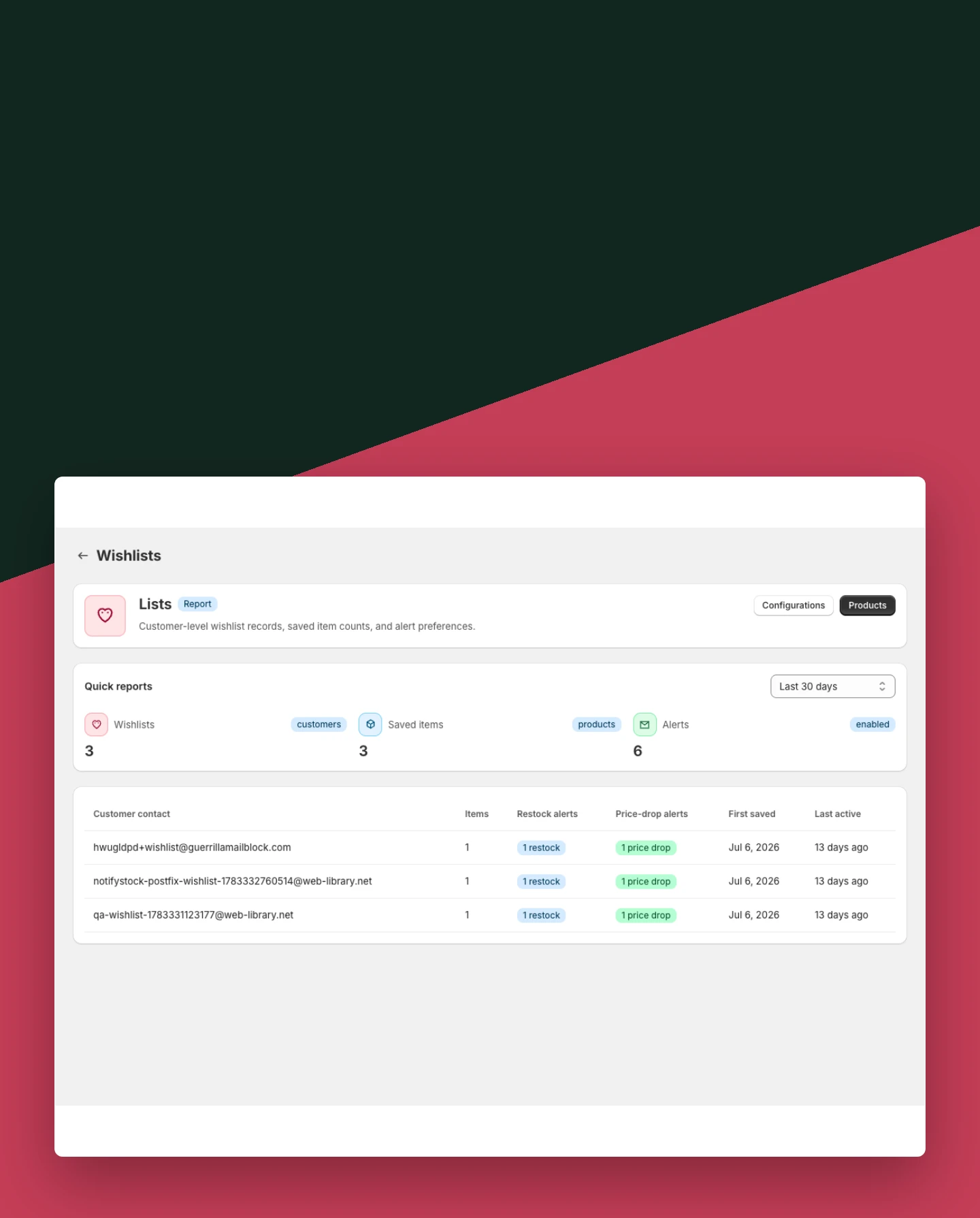 Keep saved lists organized mobile view