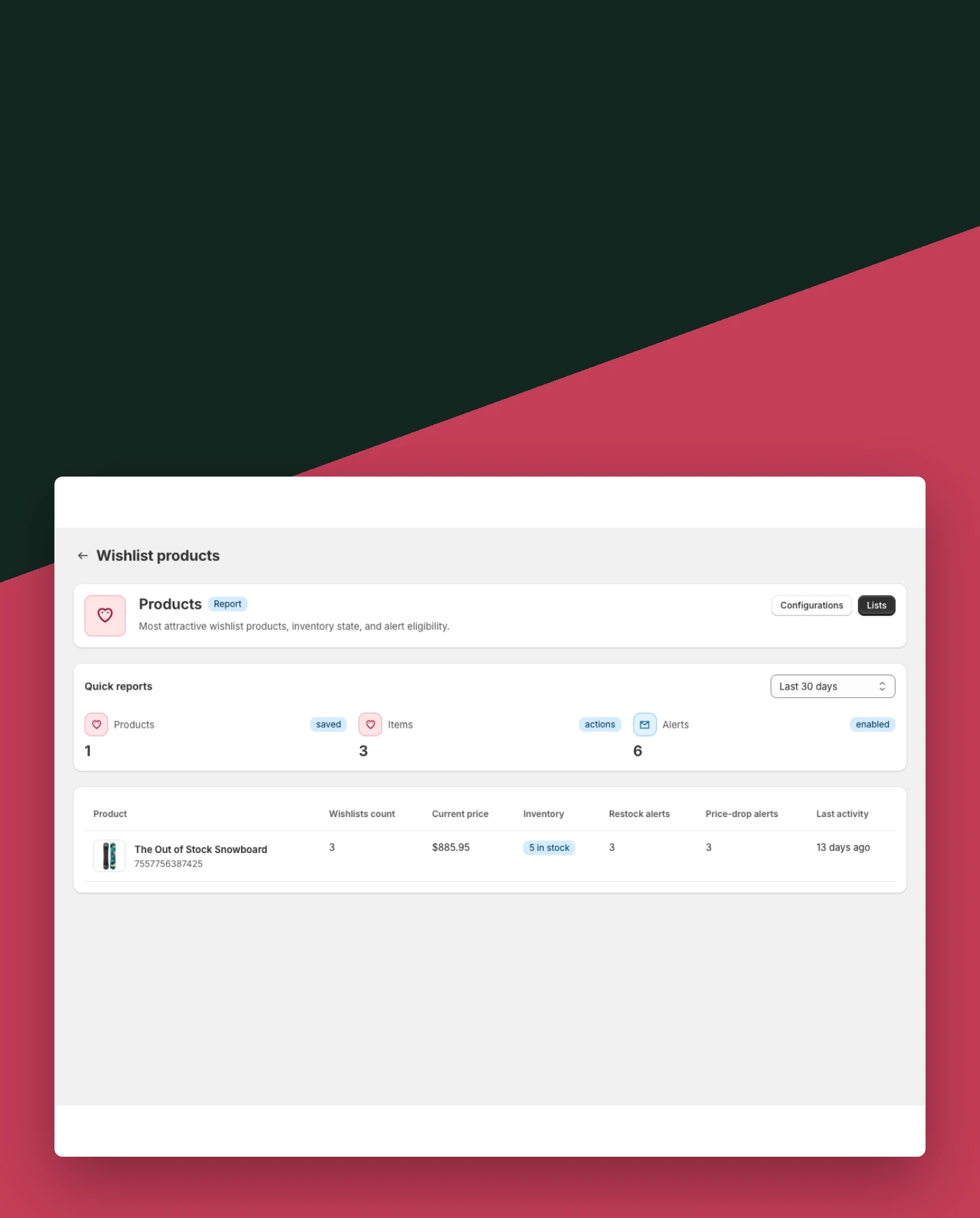 See popular saved products mobile view