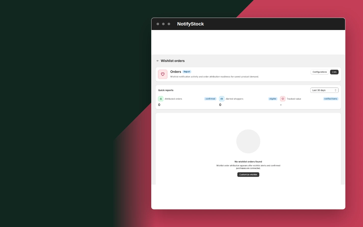 Connect intent to outcomes in NotifyStock